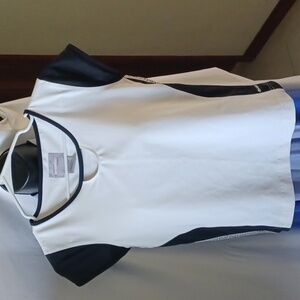 Bolle White Short Sleeve Athletic Tennis Shirt sz M